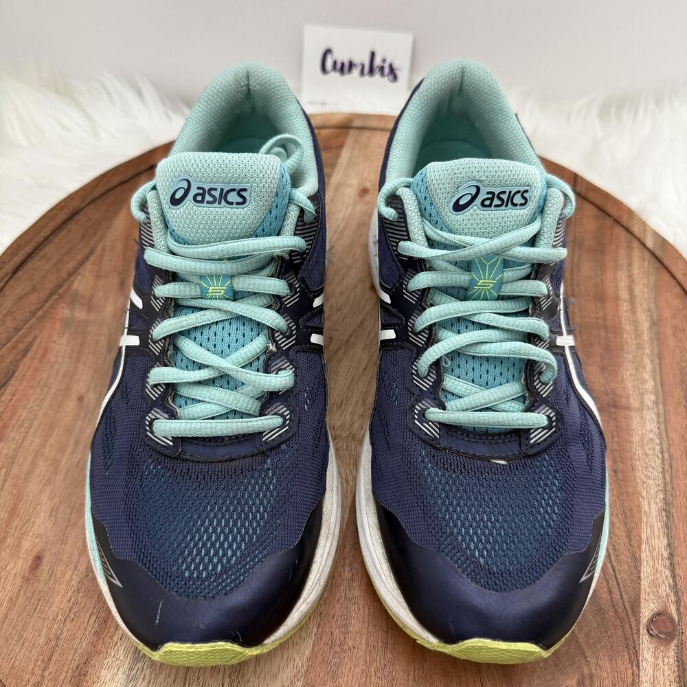 ASICS Running Shoes Womens Size‎ 7 Navy Teal Gel DuoMax AHAR Guidance Line T6A8N - Picture 3 of 16